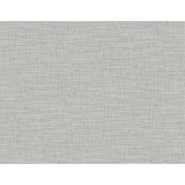 CASA MIA Casa Mia Textile Fabric Light Grey Paper Non-Pasted Strippable Wallpaper Roll (Cover 60.75 sq. ft.)