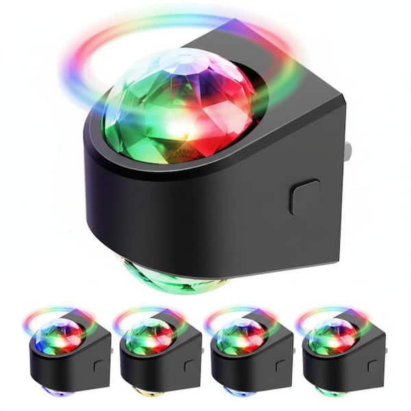 4-Pack RGB Star Projector Night Lights with Light Sensor-Plug-in Galaxy Nightlight for Kids, Bedroom, Party, Holiday