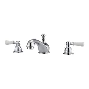 Marsala 8 in. Widespread 2-Handle Porcelain Lever Bathroom Faucet in Polished Chrome