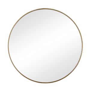 Sonora 35.5 in. W x 35.5 in. H Metal Brass Wall Mirror