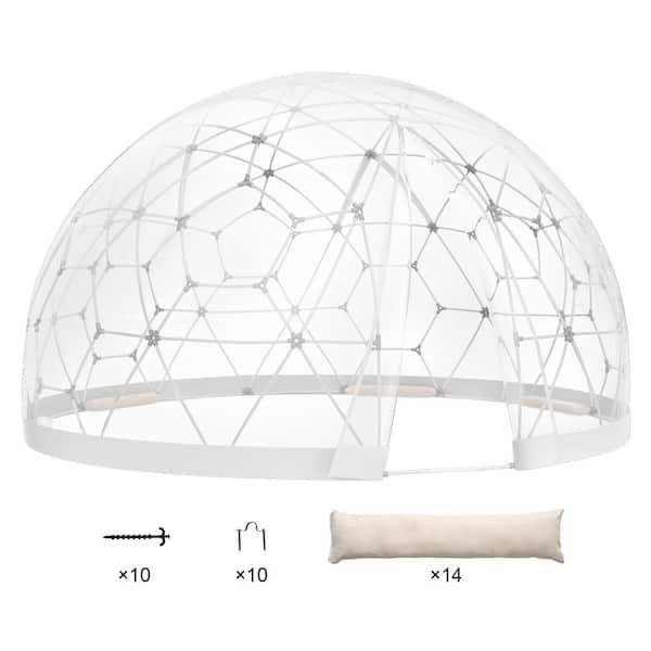 Garden Dome Igloo Tent House 12 ft. x 12 ft. white Dome Tent Upgraded with PVC Transparent Cover