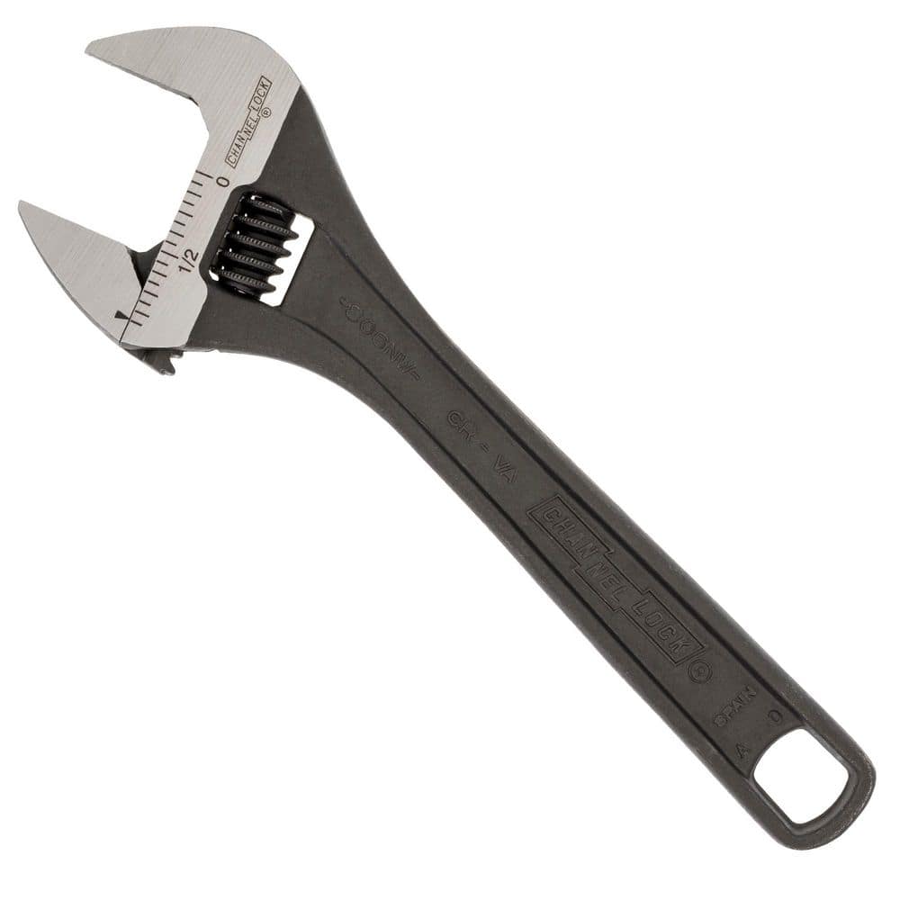8 Williams Black Central Nut Reversible Extra Wide Opening Jaw Adjustable Wrench With Rubber Handle 9031 Rp Us