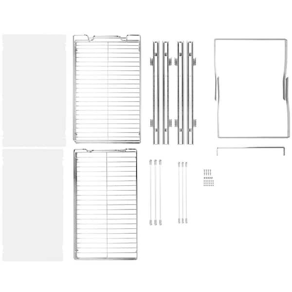 Steel Roll-Out Drawers, 2-Tier Pull-Out Cabinet Organizer 14 in. x 21 in. x 15 in. Fits 15.5 x 22 x 18 in. Cabinets