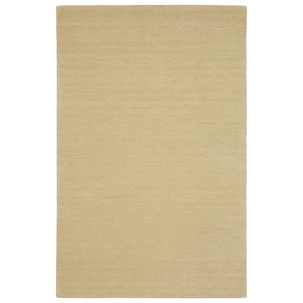 6 ft. x 9 ft. Beige Solid Color Washable Area Rug