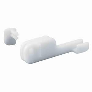 Shower Door Bottom Guide, 2 in. Reach, Nylon Construction, Bottom Mount (2-pack)