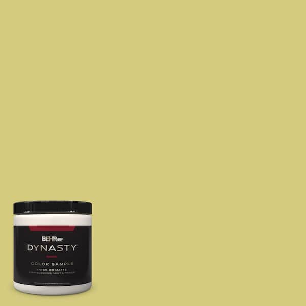BEHR DYNASTY 8 oz. #P350-4 Spring Grass Matte Stain-Blocking Interior/Exterior Paint & Primer Sample