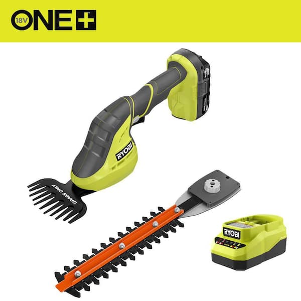 RYOBI ONE+ 18V Cordless Grass Shear and Shrubber Trimmer