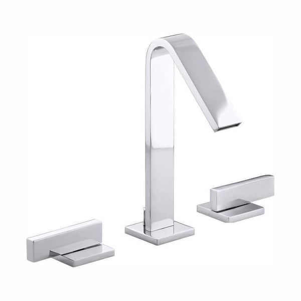 KOHLER Loure 8 in. Widespread 2-Handle Water-Saving Bathroom Faucet in Polished Chrome