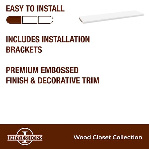 Impressions 48 in. W White Top Shelf Kit