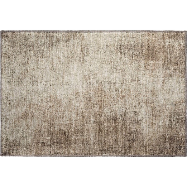Mayfield Premium Machine Washable Abstract AMF1903 Taupe 2 ft. x 3 ft. Area Rug