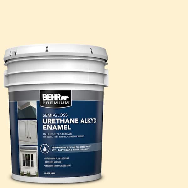 5 gal. #350A-2 Vanilla Milkshake Urethane Alkyd Semi-Gloss Enamel Interior/Exterior Paint