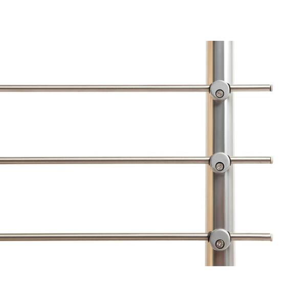 Dolle Prova 36 in. H x 79 in. W Brushed Silver Aluminum Stair Railing Kit