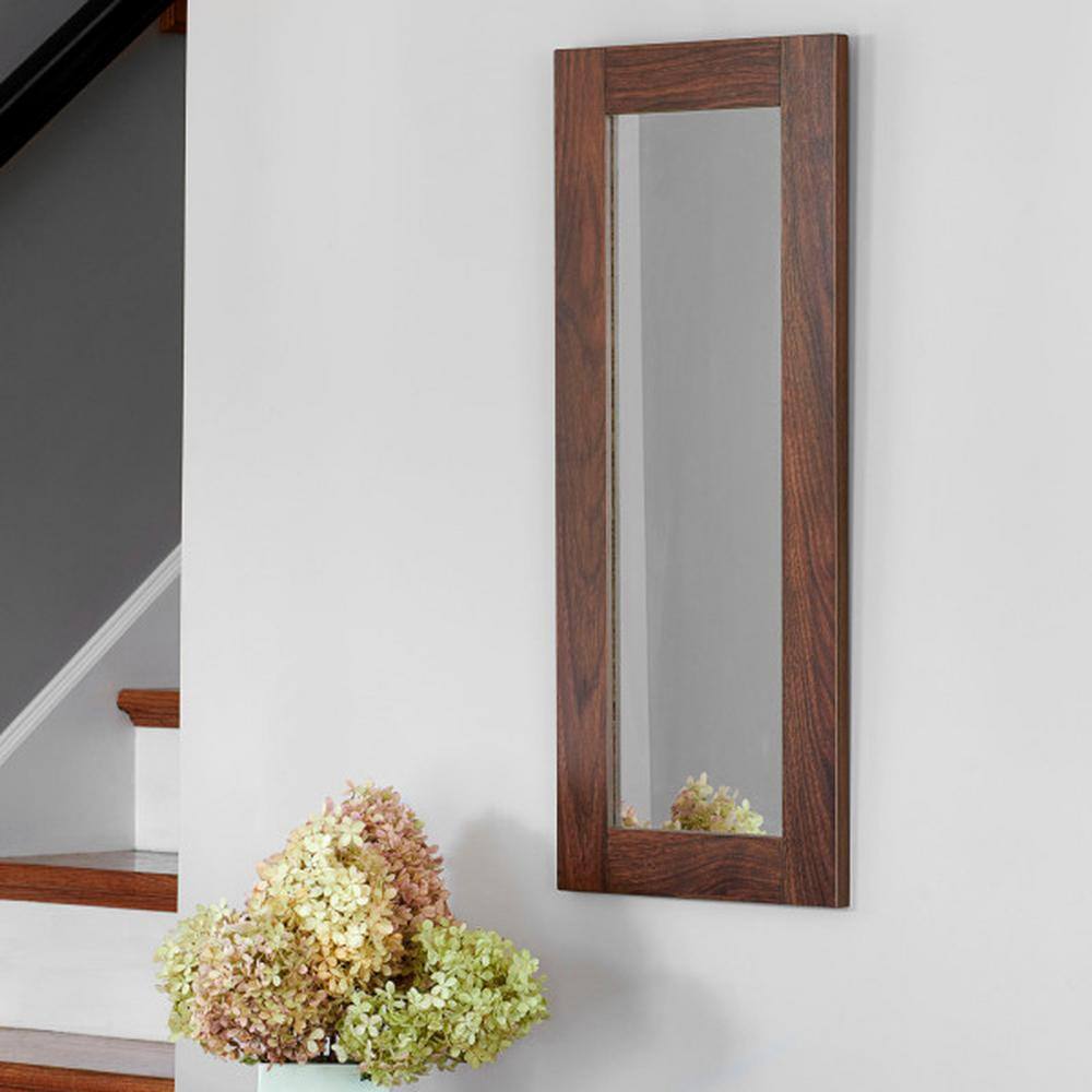 Mid Century Walnut Rectangular Wall Mirror
