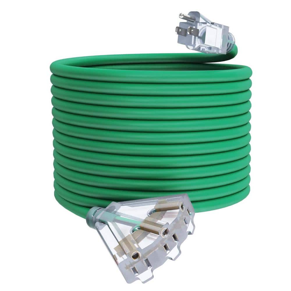50 ft. 12 / 3 Outdoor Extension Cord with Lighted End SJTW for Garage Garde