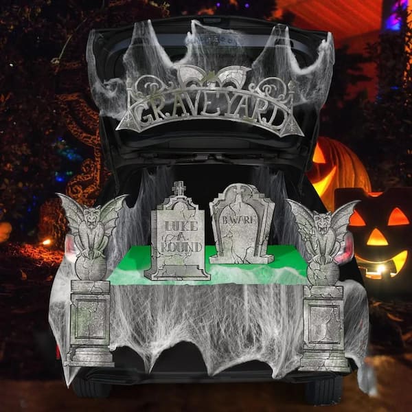 Joyfy 16.4 in Depth Halloween Tombstone Trunk or Treat Decoration