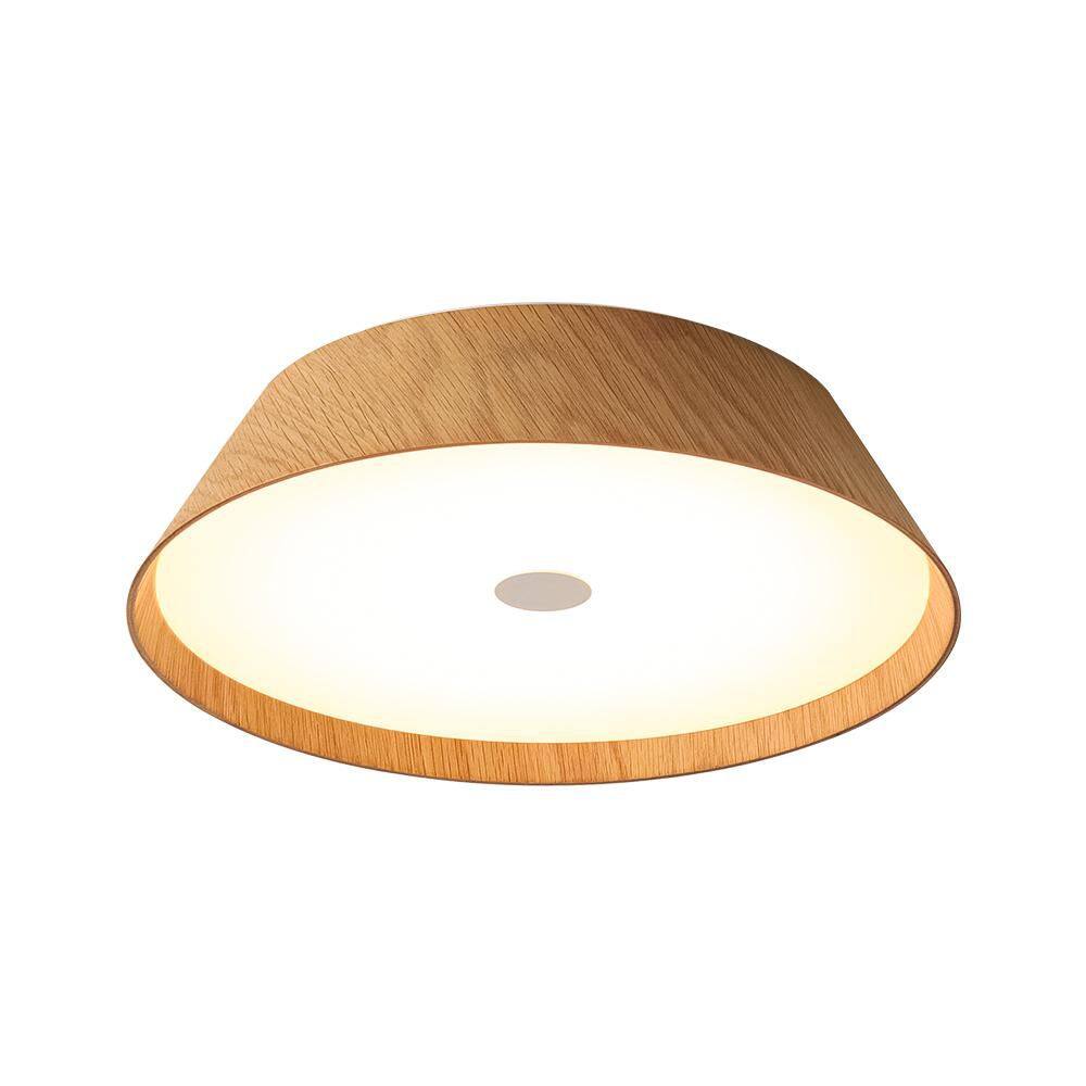Lumin 13.2-in.W Ash Wood Solid Wood Integrated LED Flush Mount Minimalist Drum Ceiling Light with PS Lens for Foyer price history on PriceWatchPro