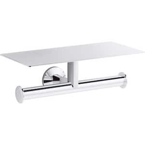 Components Covered Double Toilet Paper Holder in Polished Chrome