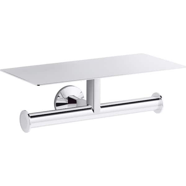 KOHLER Components Covered Double Toilet Paper Holder in Polished Chrome