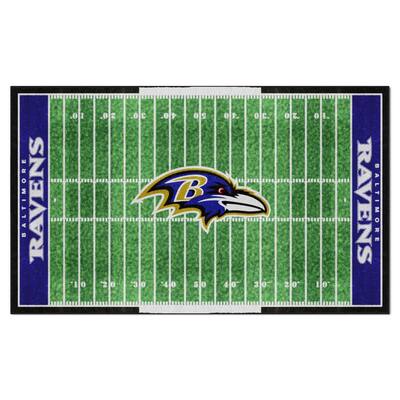 FANMATS Baltimore Ravens 3 ft. x 6 ft. Football Field Rug Runner Rug 7344 -  The Home Depot