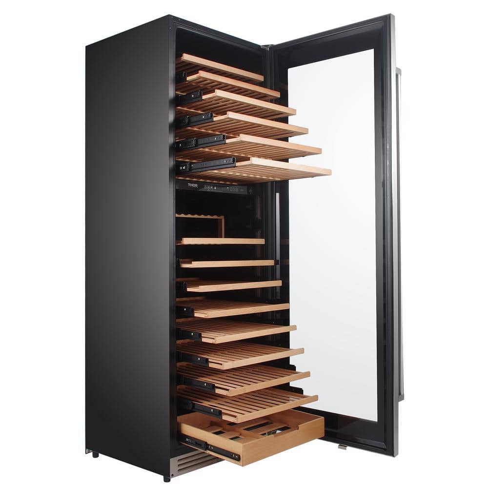 Thor 24-Inch Stainless Steel Dual Zone Wine Cooler with Interior Lighting