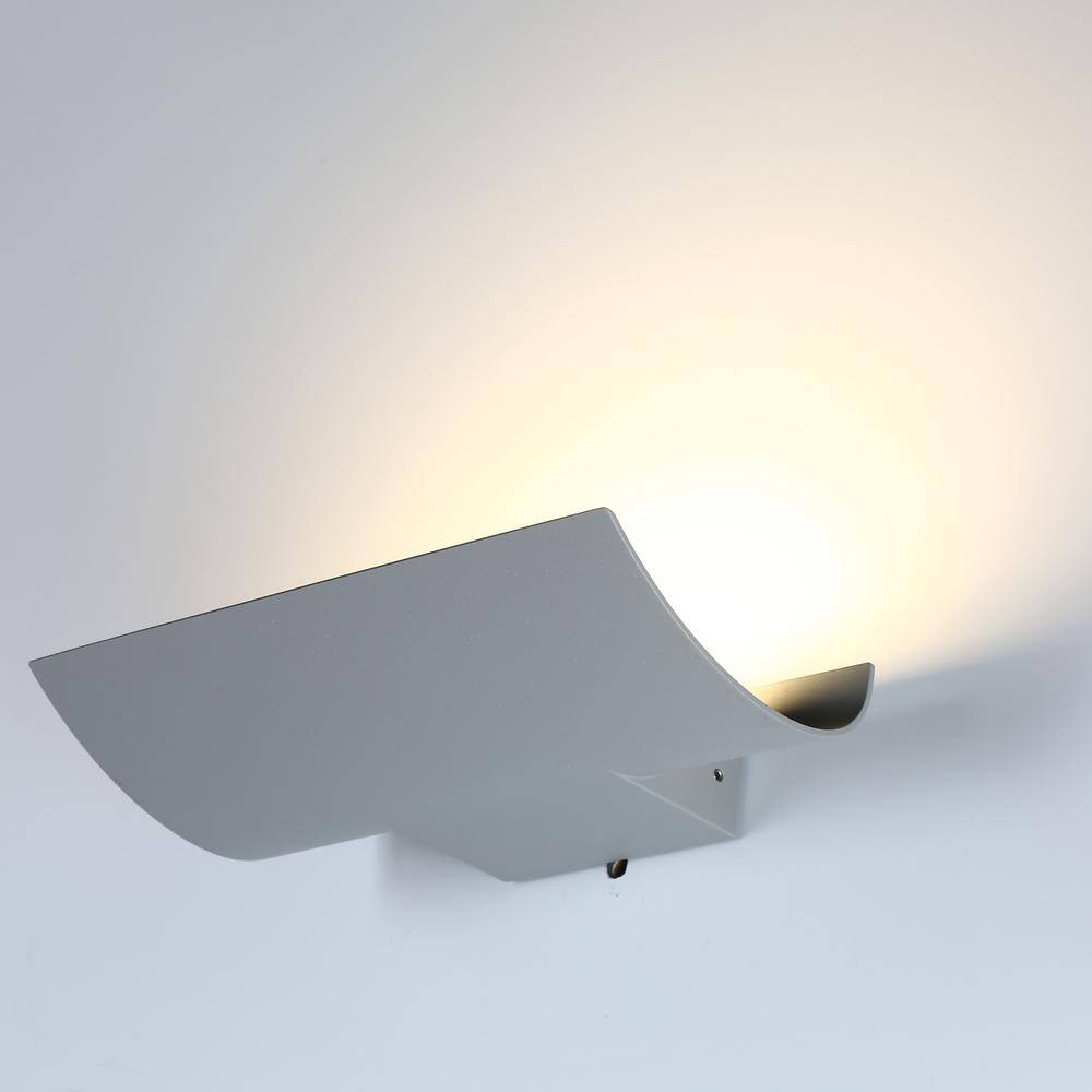 Marine Grey Aluminum Dimmable LED Outdoor Sconce