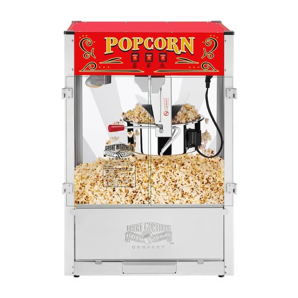 1350-Watt 16 oz. Red Countertop Popper Popcorn Machine