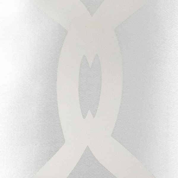 Rio Winter White Trellis Sheer Grommet Top Curtain, 54 in. W x 96 in. L (Set of 2)
