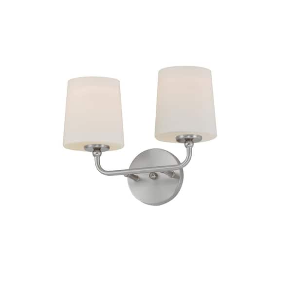 Bristol 2-Light Satin Nickel Wall Sconce