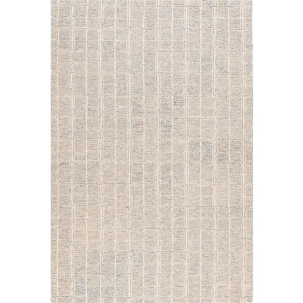 Jianna Checkered Blue Grey 8 ft. x 10 ft. Indoor Area Rug price history on PriceWatchPro