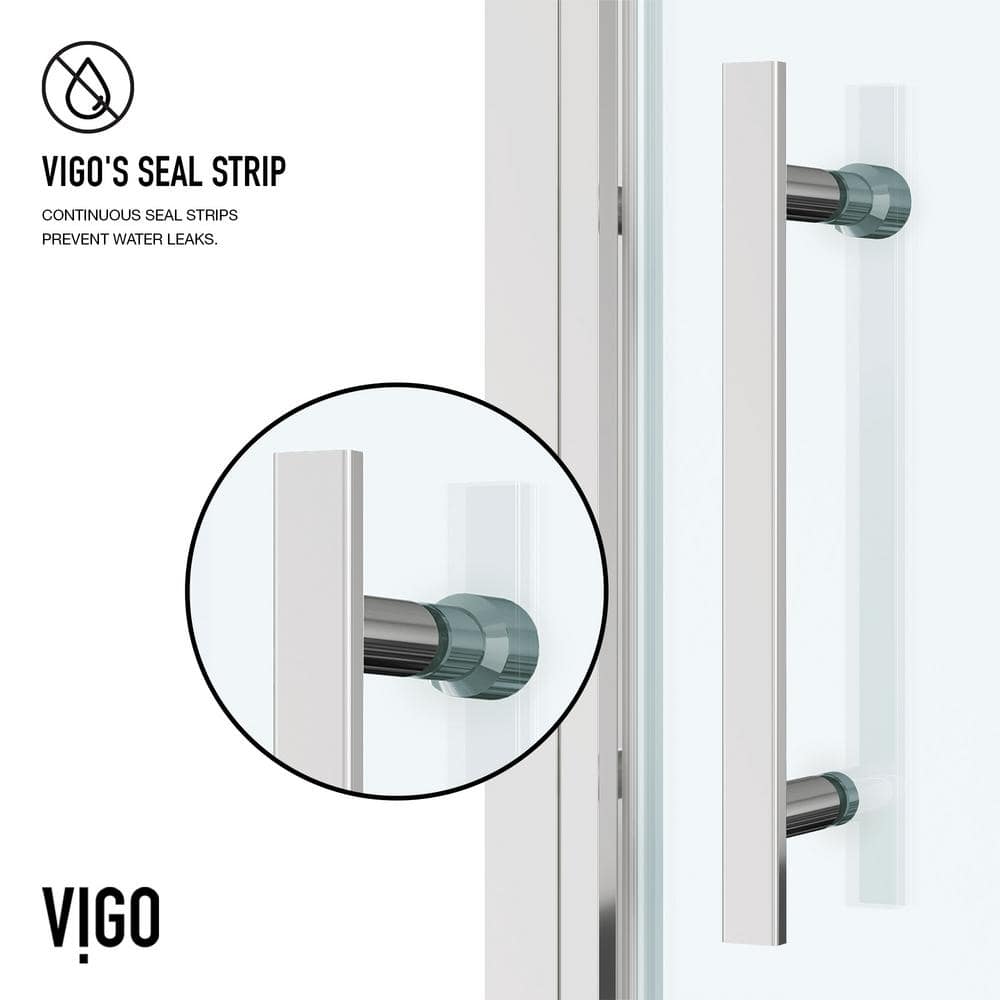 Astoria 30" x 76" Chrome Framed Pivot Shower Door with Clear Glass