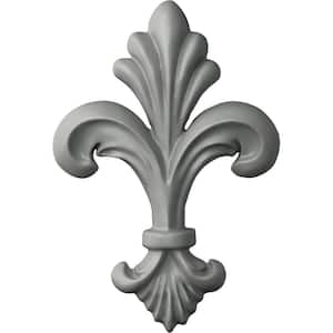 2-3/4 in. x 4 in. x 1/2 in. Polyurethane Fleur-De-Lis Small Onlay