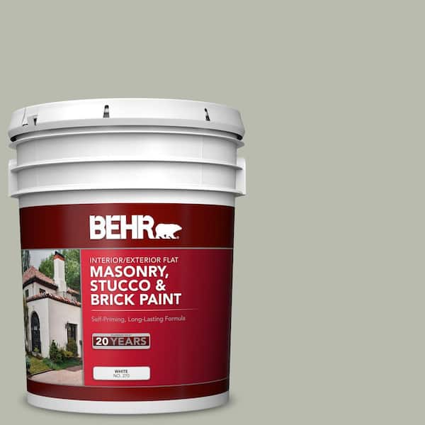 BEHR 5 gal. #MS-50 Prairie Sage Flat Interior/Exterior Masonry, Stucco and Brick Paint