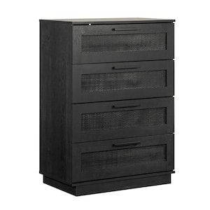 Tiffin Line Raven Oak 4-Drawer 29.37 in. Chest of Drawers