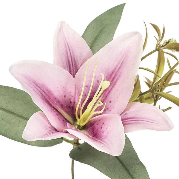LIVING LUXURY 13 in. Dusty Lavender Purple Artificial Stargazer