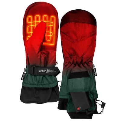 Unisex 1-Size Forrest Green AA Battery Heated Mittens