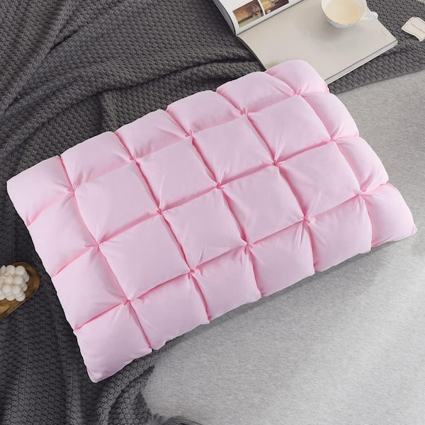 Unbranded Soft Pillows Queen for Sleeping, Fluffy Down Alternative Pillow for Side Sleeping (Pink)