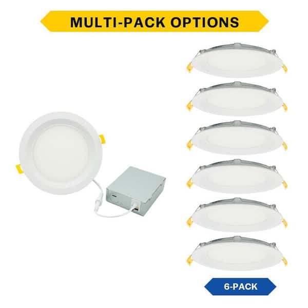 HALCO LIGHTING TECHNOLOGIES 6 in. Selectable CCT Ultra-Slim Direct Fit ...