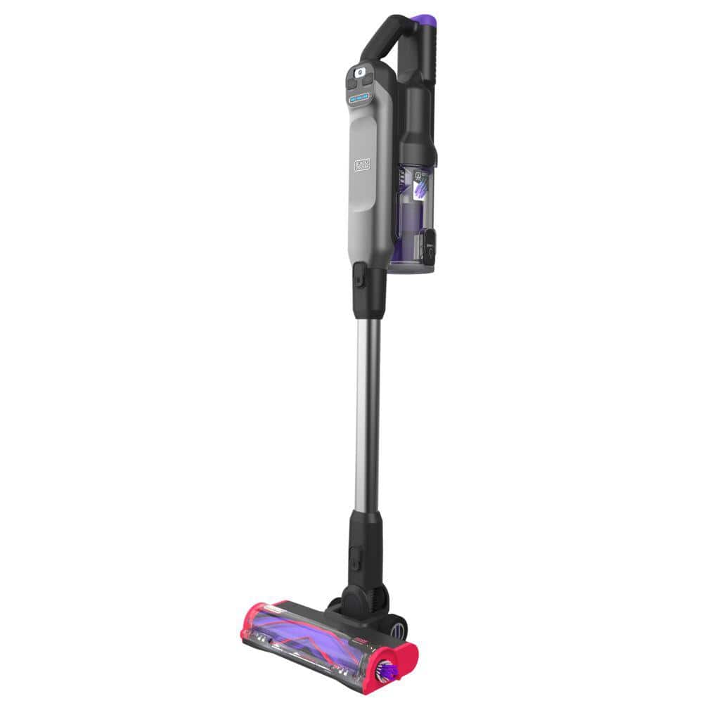 Black Convertible Cordless Stick Vacuum with LED Floor Lights