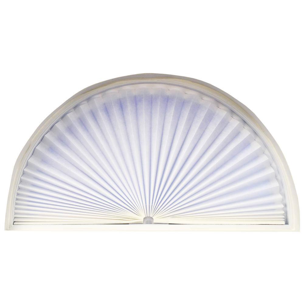 Redi Shade White Fabric Arch Window Shade 72 in. W x 36 in. L 3206071 The Home Depot