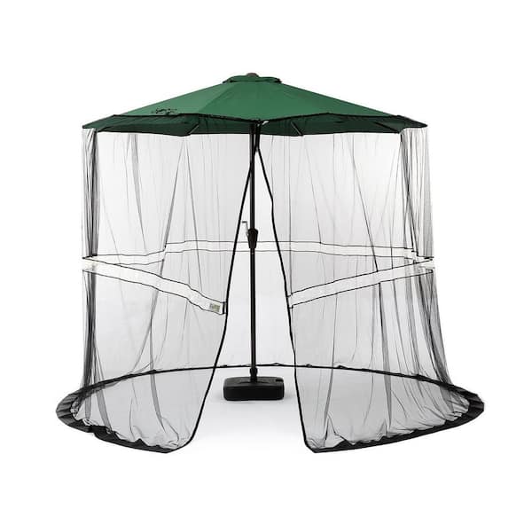 10 ft patio umbrella with stand Solar LED Cantilever Patio Umbrella