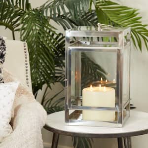 Silver Stainless Steel Decorative Candle Lantern