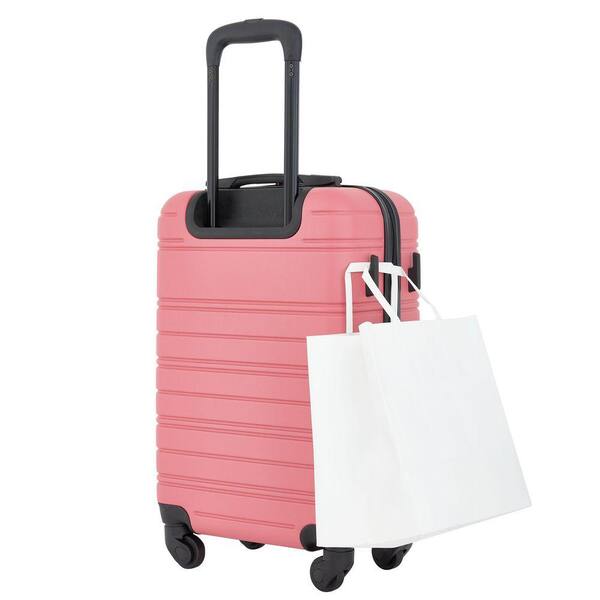 Kensie 20 in. Flowering Ginger Rolling Hard Case Carry-on with