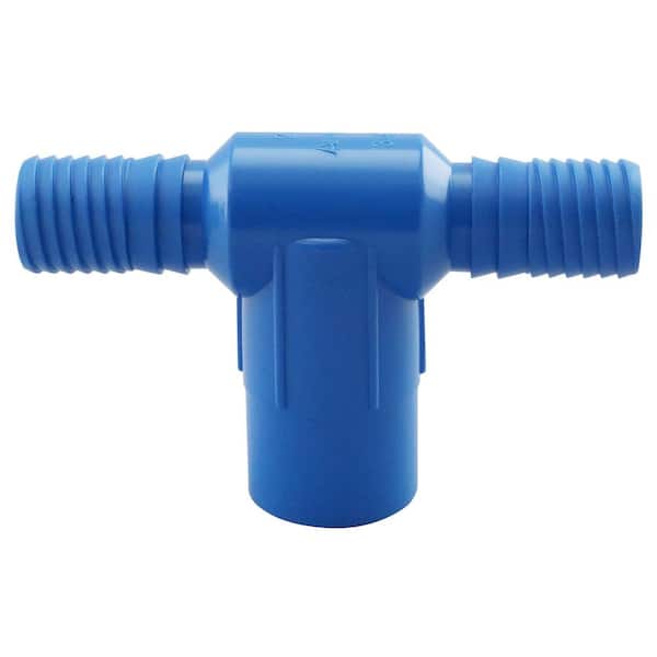 Apollo 3/4 in. x 3/4 in. x 1/2 in. Blue Twister Polypropylene Dual Threaded Combination or Reducing Insert Tee Fitting