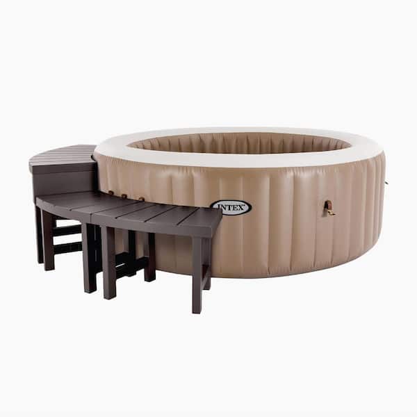 28515E 4-Person 2 Medium Portable Spa with Accessories Benches, Compatible