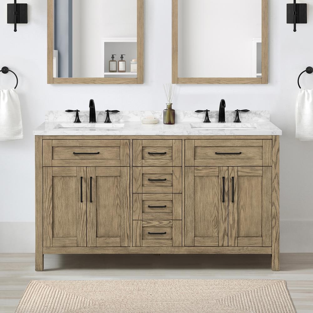 OVE Decors Tahoe VI 60 in. W x 21 in. D x 35 in. H Bath Vanity in Water ...
