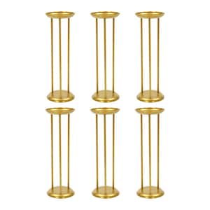 23.6 in. x 7.87 in. x 7.87 in. Outdoor Gold Metal Floor Flower Plant Stands 6-Pack Round Wedding Flower Display Stand
