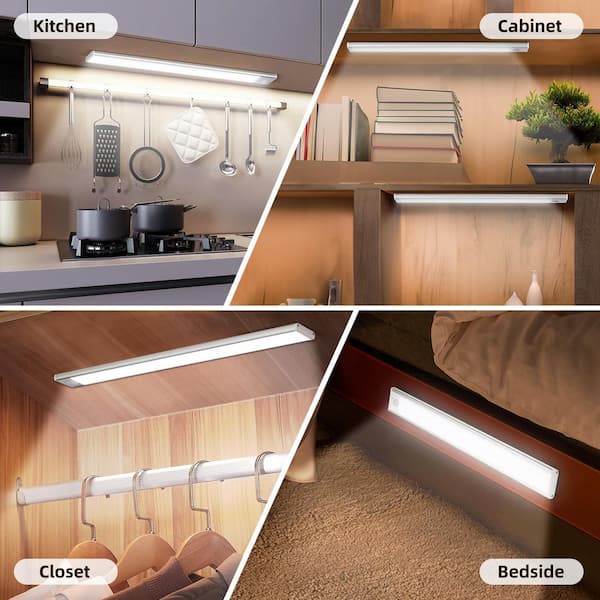 ◆コイズミ◆LED照明器具◆AD1147B27◆Z-2601DL4◆ Lukyamzn White LED Under Cabinet Light with Motion Sensor Lamp, 3
