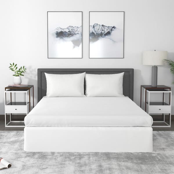 SensorPEDIC Silver Collection Fiber Filled Jumbo Bed Pillow with Antimicrobial Cotton Cover (Set of 2)