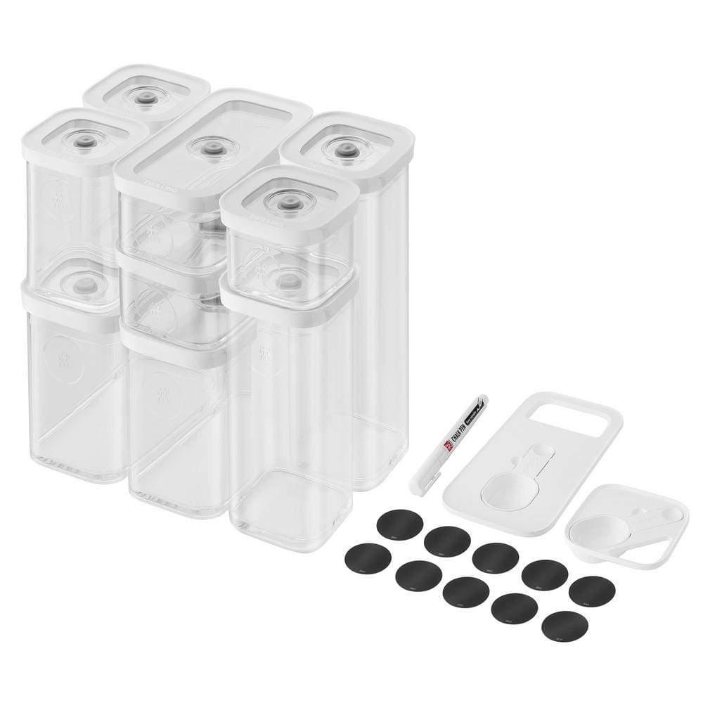 ZWILLING Fresh & Save Cube Food Vacuum Sealer Box Set 12-pc Small & Medium Cube Set, Clear