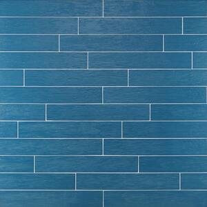 Rai Wood Green 4 in. x 24 in. Polished Porcelain Floor and Wall Tile (11.62 sq. ft./Case)
